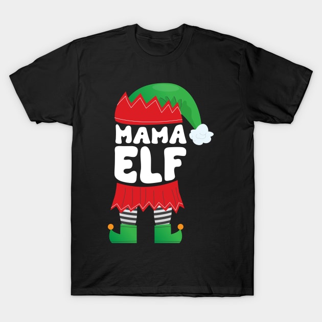 Mama Elf Christmas T-Shirt by Skylane
